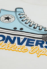 Converse Boys Graphic Sneaker T-Shirt In Egret