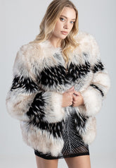 Sissyboy Faux Fur Black Combination Jacket