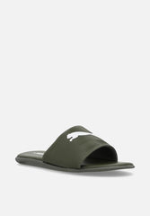 Puma Mens Dark Olive Sporty Slides