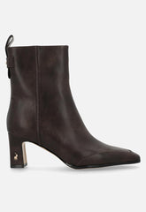 Polo Slim Block Heel Ankle Boot Brown