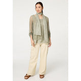 Izabel London Ladies Blouse In Khaki