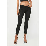 Guess Womens Low Rise Skinny Jeans In Black Wash