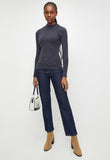 Polo Womens Rachel Mock Neck Knit Sweatshirt In Navy