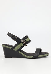 Butterfly Feet Ladies Shani 12 Heels In Black and Green