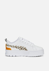 Puma Kids Mayze Wild Ps Shoes In White & Desert Clay