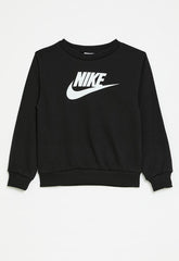 Nike Unisex Kids French Terry Crew Sweatshirts In Black