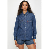 Levis Womens Iconic Weather Air Space Shirt In Blue