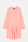 Polo Girls Harper Long Sleeve Dress In Peach
