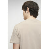 Guess Mens Ss Logo Tee Stone