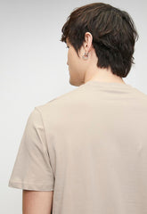 Guess Mens Ss Logo Tee Stone