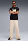 Puma Mens Graphic Stacked T-Shirts In Black