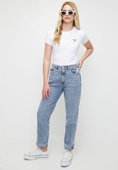 Guess High Rise Mom Light Wash
