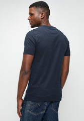 Polo Crew Neck HD Printed Tshirt For Men In Navy