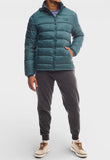 Jeep Mens Core Long Sleeve Puffer Jacket In Green
