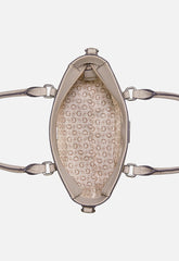 Guess Quinley Mini Tote Bag In Taupe
