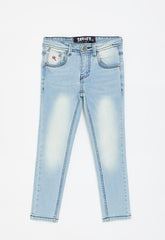 Soviet Boys Lavish Fashion Skinny Denim Jeans In Light Indigo