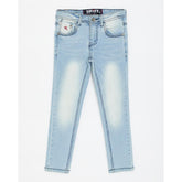 Soviet Boys Lavish Fashion Skinny Denim Jeans In Light Indigo