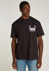 Calvin Klein Mens Subway Sign Tee Black