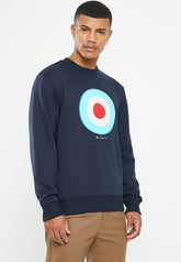 Ben Sherman Mens Target Crew Sweater Navy