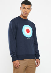 Ben Sherman Mens Target Crew Sweater Navy