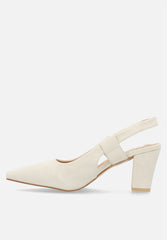 Plum Ladies Amber Heels In White