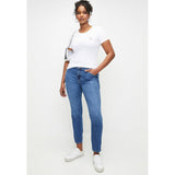 Guess Womens Curve Mid Rise Jeans In Medium Wash