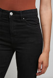 Izabel London Ladies High Waisted Straight Leg Jeans In Black