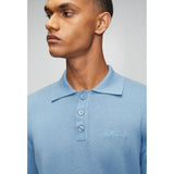Ben Sherman Knit Sportshirt In Blue