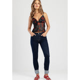 Sissyboy Mid Waist Straight Leg Dk Indigo