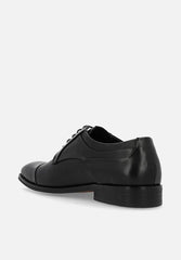 Polo Mens Black Panelled Gibson Lace Up