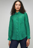Stella Morgan Long Sleeve Button Through Sheer In Green