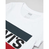 Levis Girls Sportwear Half Sleeve T-Shirt In White
