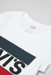 Levis Girls Sportwear Half Sleeve T-Shirt In White