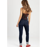 Sissyboy Mid Waist Straight Leg Dk Indigo