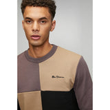 Ben Sherman Panel Crew Sweater In CornStalk