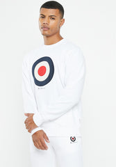 Ben Sherman Mens Target Crew Sweater White