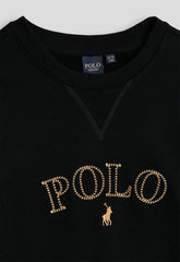 Polo Girls Hannah Embroidered Sweater Black