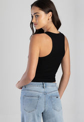 Sissyboy Womens Green Bling Vest with In Black