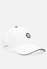 Ben Sherman Mens Metal Targy Badge Cap In White