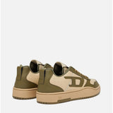 Diesel Mens S-Ukiyo V2 Low Sneakers In White and Olive