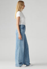 Levis Womens Cinch Baggy Jeans In Medium Indigo