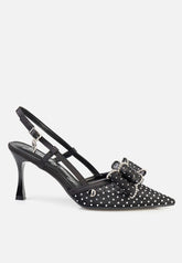 Sissy boy Ladies Ivy Slingback Heels In Black