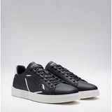 Replay Mens Polys Stamp Sneakers In Black & White