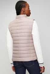 Polo Womens Bailey Sleeveless Puffer Jacket In Rose Taupe