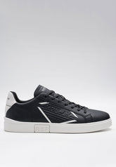 Replay Mens Polys Stamp Sneakers In Black & White