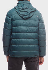 Jeep Mens Core Long Sleeve Puffer Jacket In Green