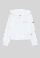 Levis Girls Hibiscus Hoodie In Bright White