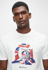Ben Sherman Tar Guitar Mens T-Shirt In White