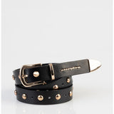 Sissy boy Womens Slimsy Belt In Black With Gold