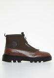 Mazerata Mens Vinchey 9 Faux Leather Shoes In Chocolate